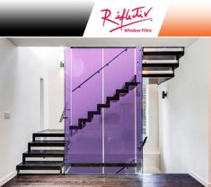 Pellicola decorativa trasparente colorata lilla