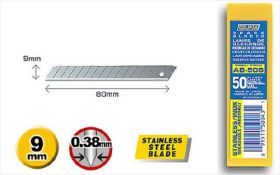 Lame OLFA RVS 45° AB-50S, 50 pz